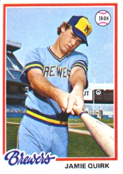 1978 Topps Baseball Cards      095      Jamie Quirk